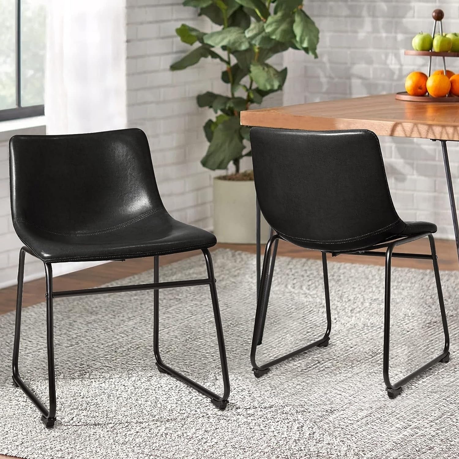 Tabourets de bar Bossin 18/26/30 pouces, tabourets de bar à hauteur de comptoir avec dossier, tabourets modernes en cuir PU, chaise de salle à manger avec repose-pieds