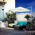 Ensemble de meubles de jardin Bossin 5 pièces, canapé de jardin, ensemble de conversation en osier pour l'extérieur et l'intérieur avec table
