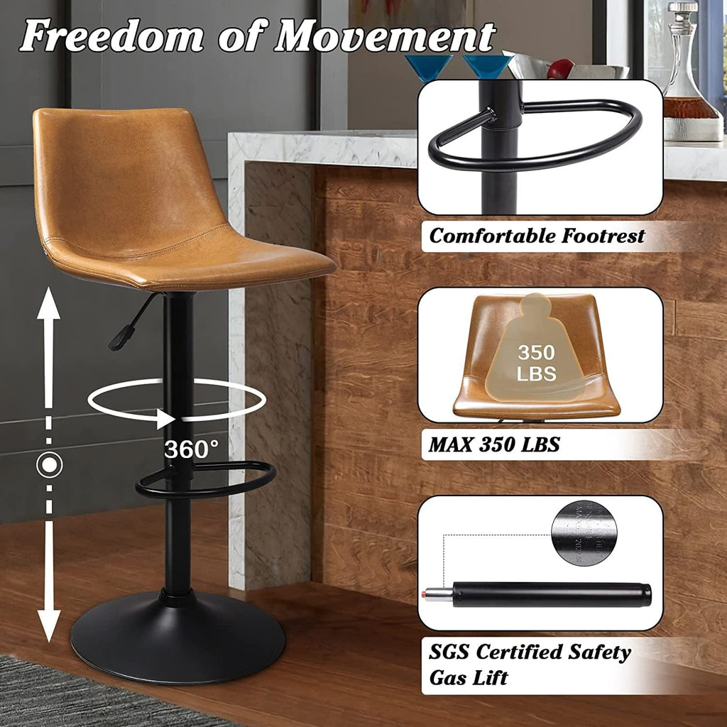 Tabourets de bar pivotants réglables Bossin avec dossier – Hauteur comptoir