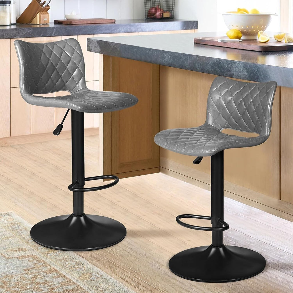 Tabourets de bar pivotants réglables Bossin avec dossier – Hauteur comptoir