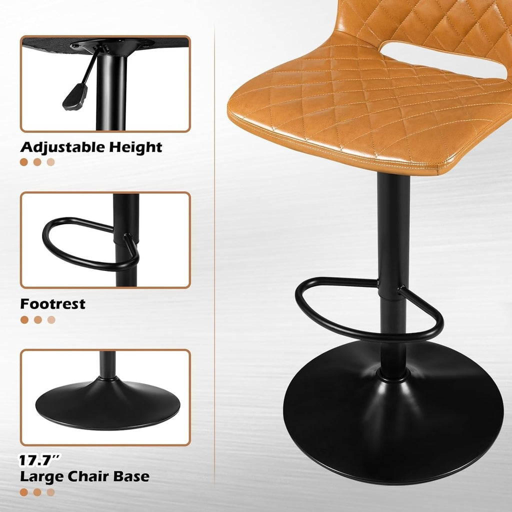 Tabourets de bar pivotants réglables Bossin avec dossier – Hauteur comptoir