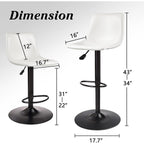Tabourets de bar pivotants réglables Bossin avec dossier – Hauteur comptoir