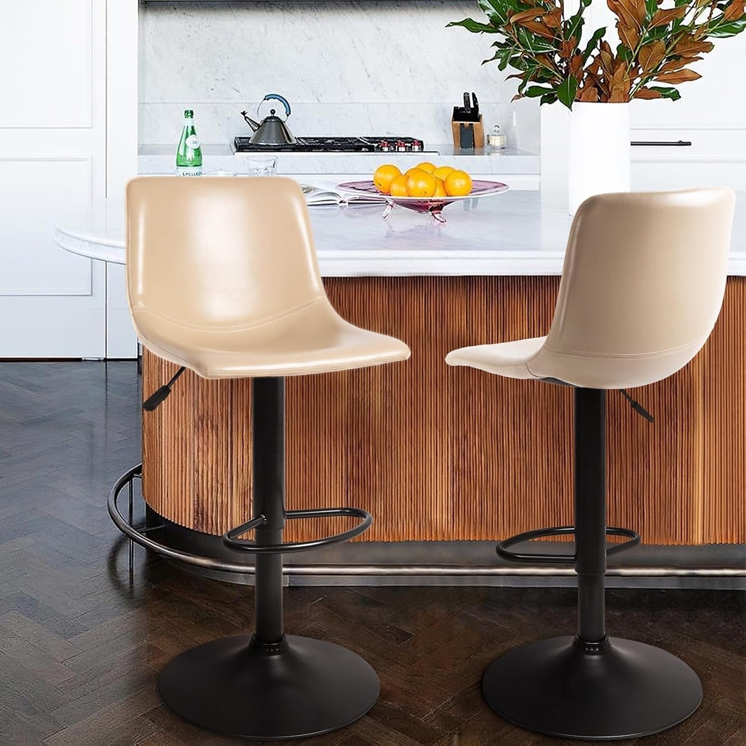 Tabourets de bar pivotants réglables Bossin avec dossier – Hauteur comptoir