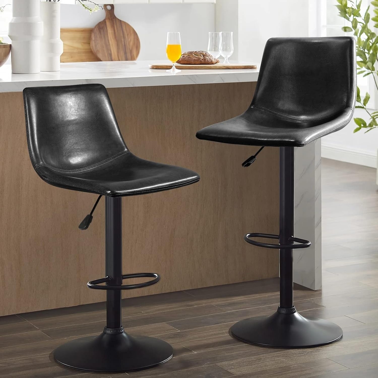 Tabourets de bar pivotants réglables Bossin avec dossier – Hauteur comptoir