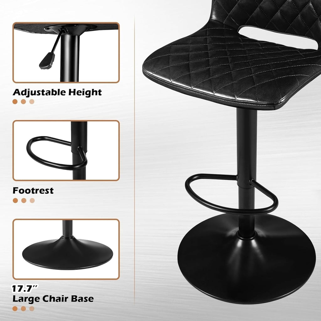 Tabourets de bar pivotants réglables Bossin avec dossier – Hauteur comptoir