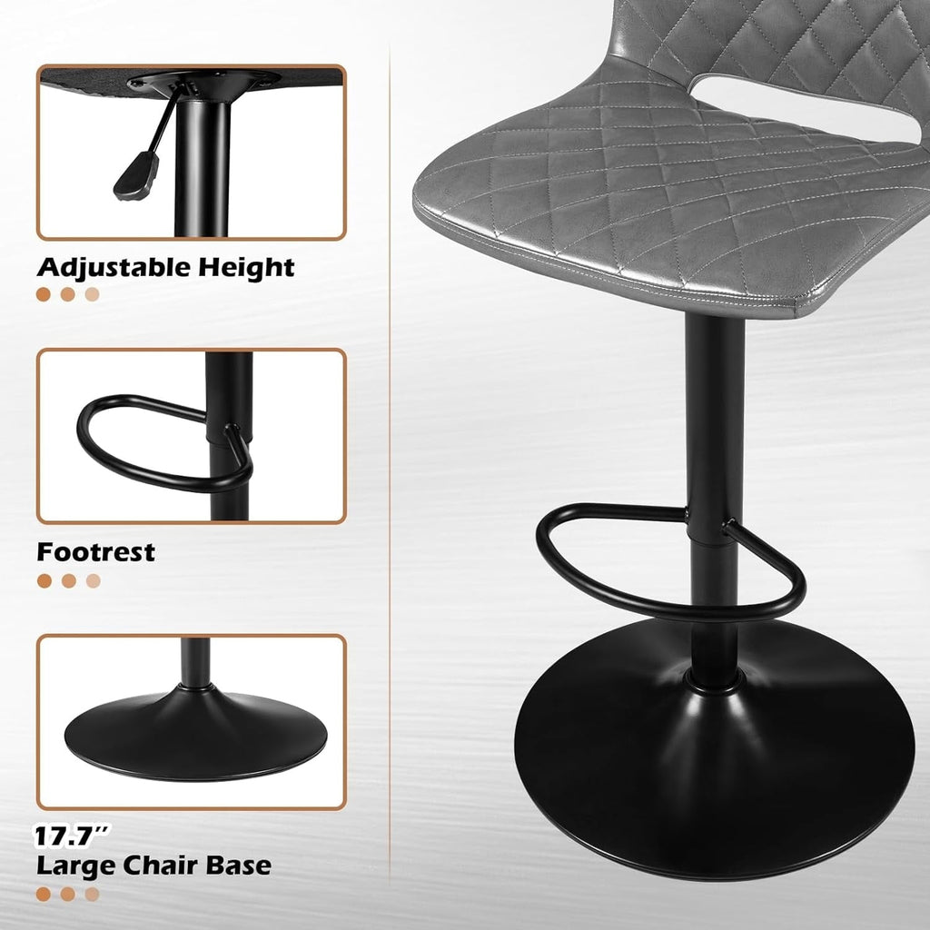 Tabourets de bar pivotants réglables Bossin avec dossier – Hauteur comptoir
