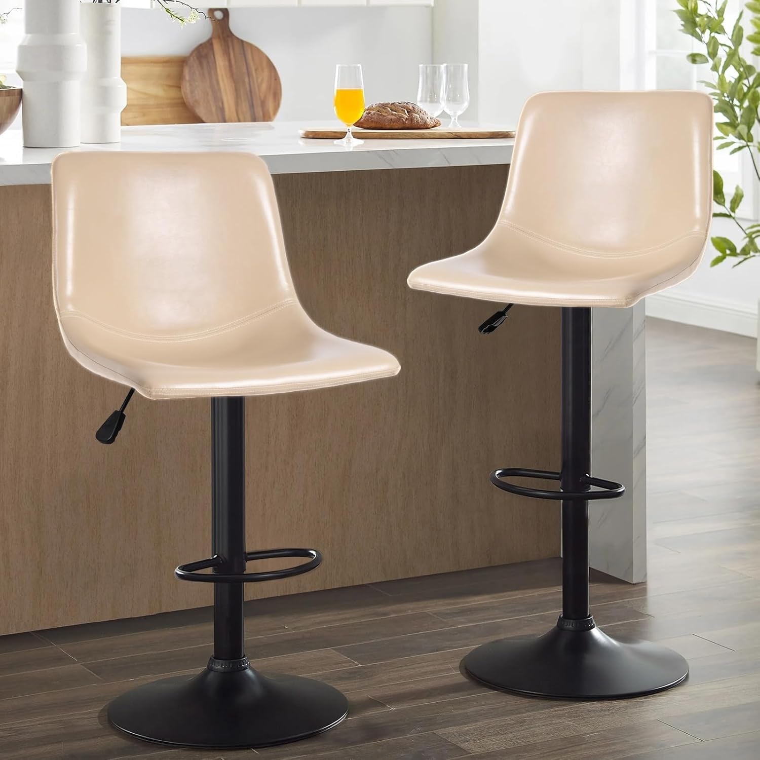 Tabourets de bar pivotants réglables Bossin avec dossier – Hauteur comptoir