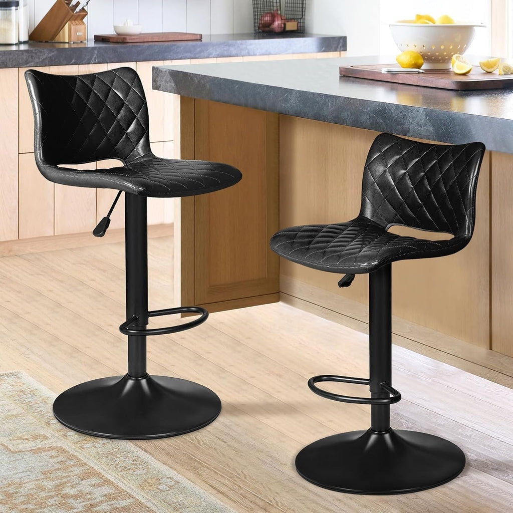 Tabourets de bar pivotants réglables Bossin avec dossier – Hauteur comptoir