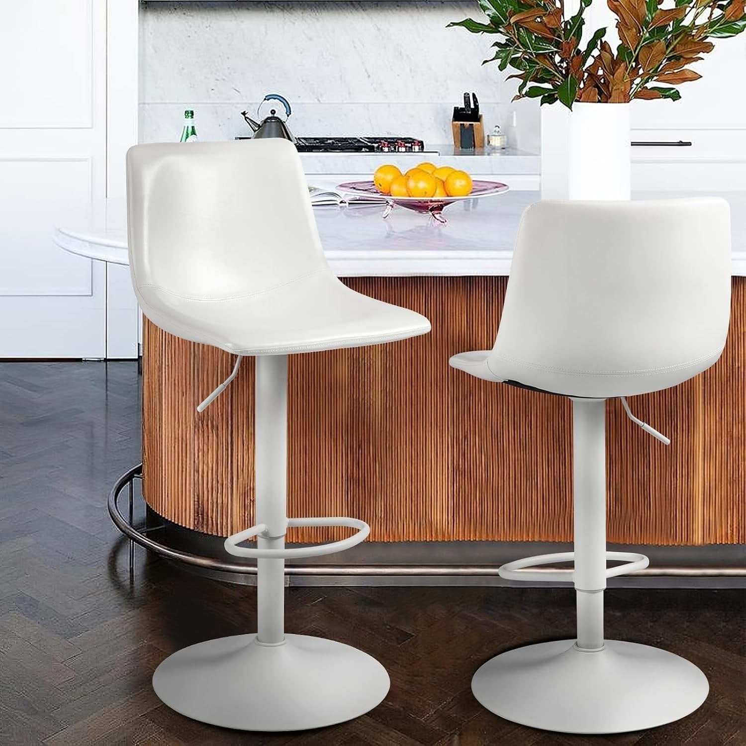 Tabourets de bar pivotants réglables Bossin avec dossier – Hauteur comptoir