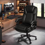 Chaise de bureau exécutive Bossin Big and Tall, chaise ergonomique à soutien lombaire réglable de 500 lb avec dossier haut en cuir PU pour ordinateur