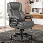 Chaise de bureau exécutive Bossin Big and Tall, chaise ergonomique à soutien lombaire réglable de 500 lb avec dossier haut en cuir PU pour ordinateur