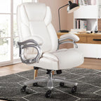 Chaise de bureau exécutive Bossin Big and Tall, chaise ergonomique à soutien lombaire réglable de 500 lb avec dossier haut en cuir PU pour ordinateur