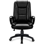 Chaise de bureau Bossin Big and Tall, chaise de direction à dossier haut, chaise de direction ergonomique réglable en cuir, 400 lb