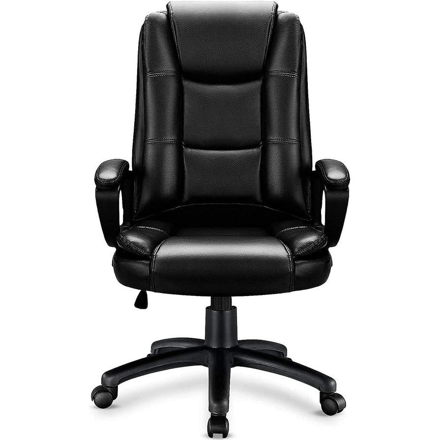 Chaise de bureau Bossin Big and Tall, chaise de direction à dossier haut, chaise de direction ergonomique réglable en cuir, 400 lb