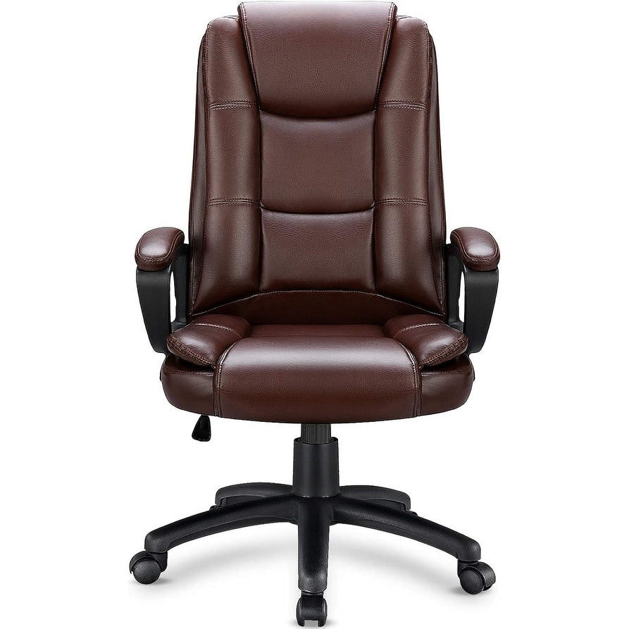 Chaise de bureau Bossin Big and Tall, chaise de direction à dossier haut, chaise de direction ergonomique réglable en cuir, 400 lb