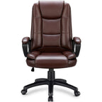 Chaise de bureau Bossin Big and Tall, chaise de direction à dossier haut, chaise de direction ergonomique réglable en cuir, 400 lb