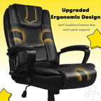 Chaise de bureau Bossin Big and Tall, chaise de direction à dossier haut, chaise de direction ergonomique réglable en cuir, 400 lb