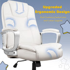 Chaise de bureau Bossin Big and Tall, chaise de direction à dossier haut, chaise de direction ergonomique réglable en cuir, 400 lb