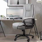 Chaise de bureau Bossin Big and Tall, chaise de direction à dossier haut, chaise de direction ergonomique réglable en cuir, 400 lb