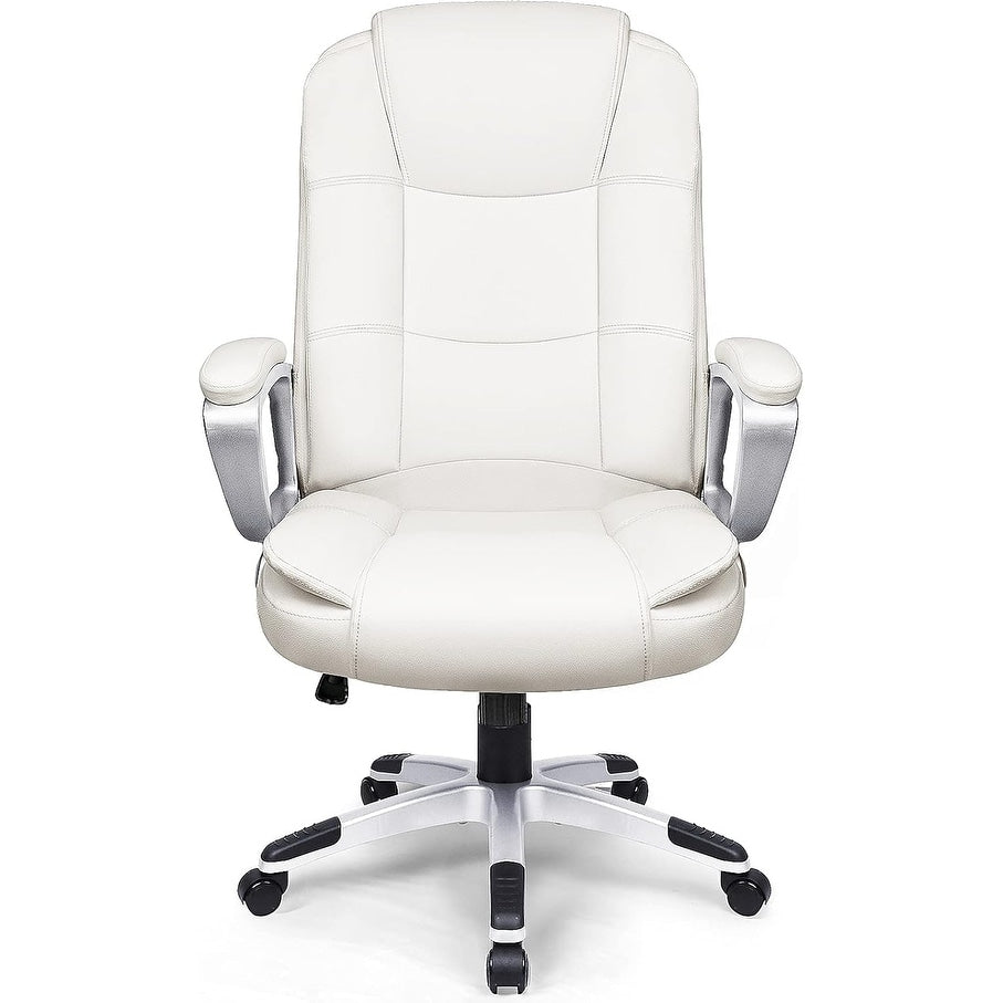 Chaise de bureau Bossin Big and Tall, chaise de direction à dossier haut, chaise de direction ergonomique réglable en cuir, 400 lb