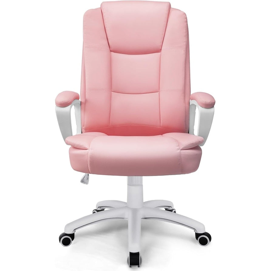 Chaise de bureau Bossin Big and Tall, chaise de direction à dossier haut, chaise de direction ergonomique réglable en cuir, 400 lb