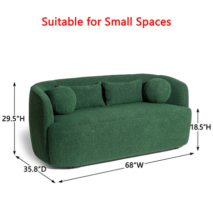 Causeuse 2 places rembourrée KINWELL Boucle avec coussins