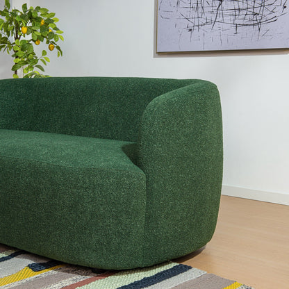 Causeuse 2 places rembourrée KINWELL Boucle avec coussins