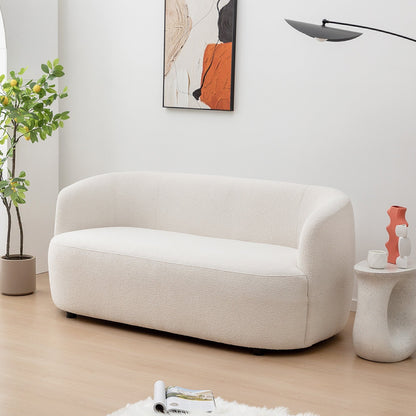 Causeuse 2 places rembourrée KINWELL Boucle avec coussins