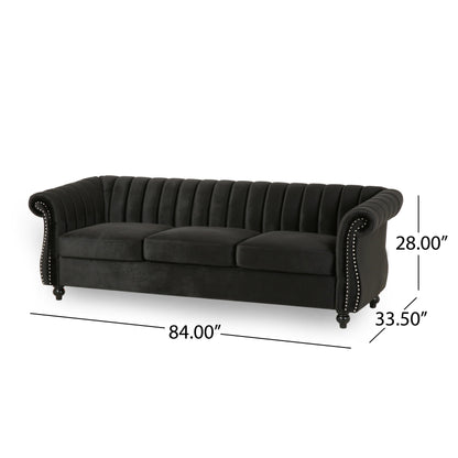 Canapé Bowie Glam en velours par Christopher Knight Home