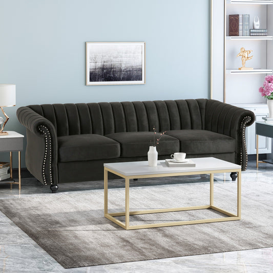 Canapé Bowie Glam en velours par Christopher Knight Home