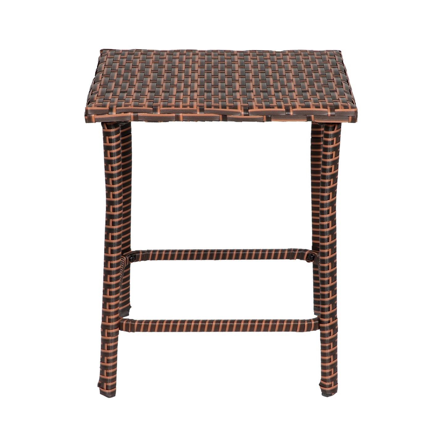 Ensemble de jardin bistrot Bradbury Outdoor 3 pièces en osier avec coussins