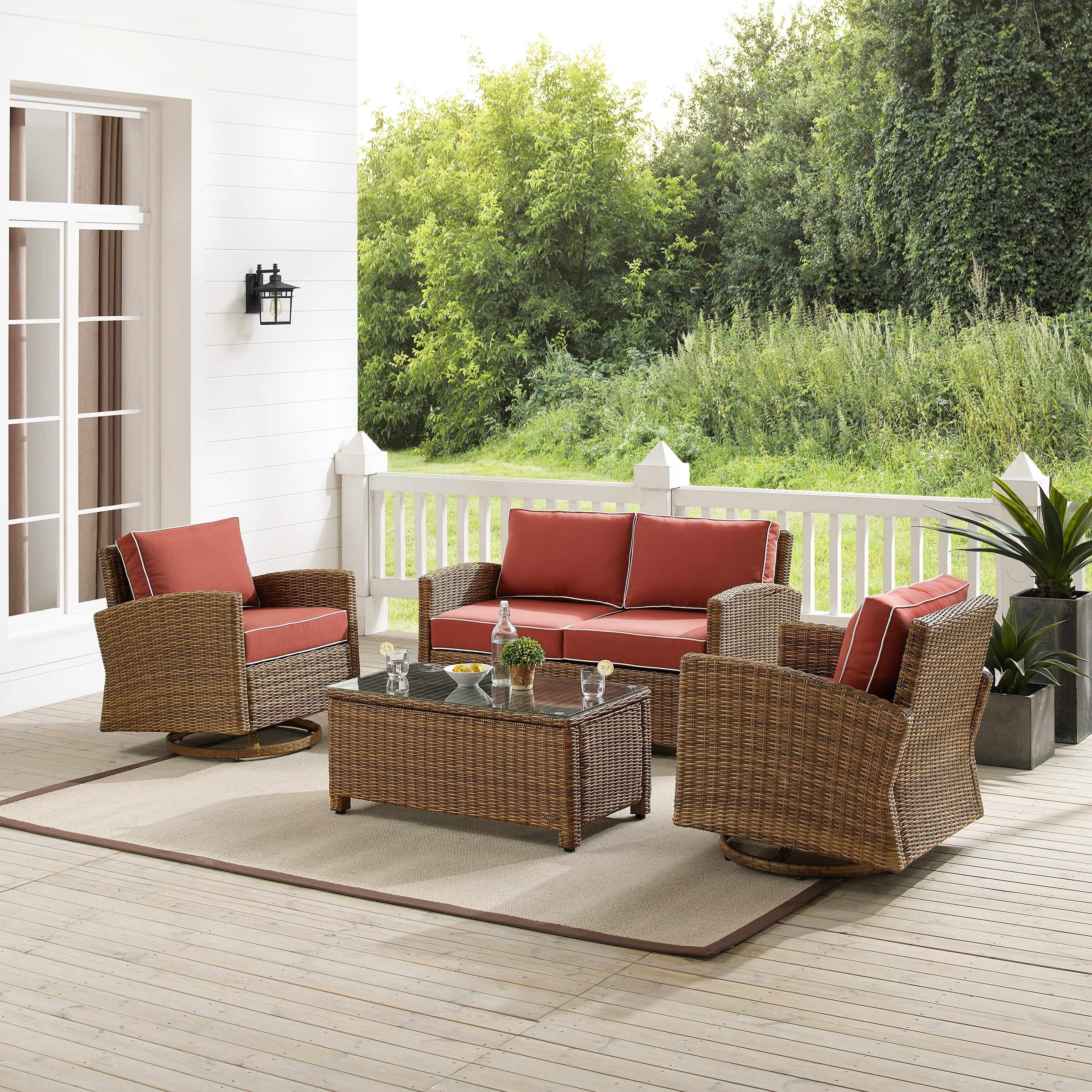 Ensemble de conversation pivotant à bascule Crosley Bradenton 4 pièces