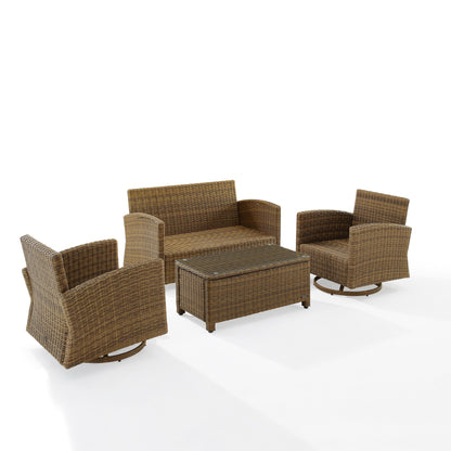 Ensemble de conversation pivotant à bascule Crosley Bradenton 4 pièces