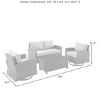 Ensemble de conversation pivotant à bascule Crosley Bradenton 4 pièces