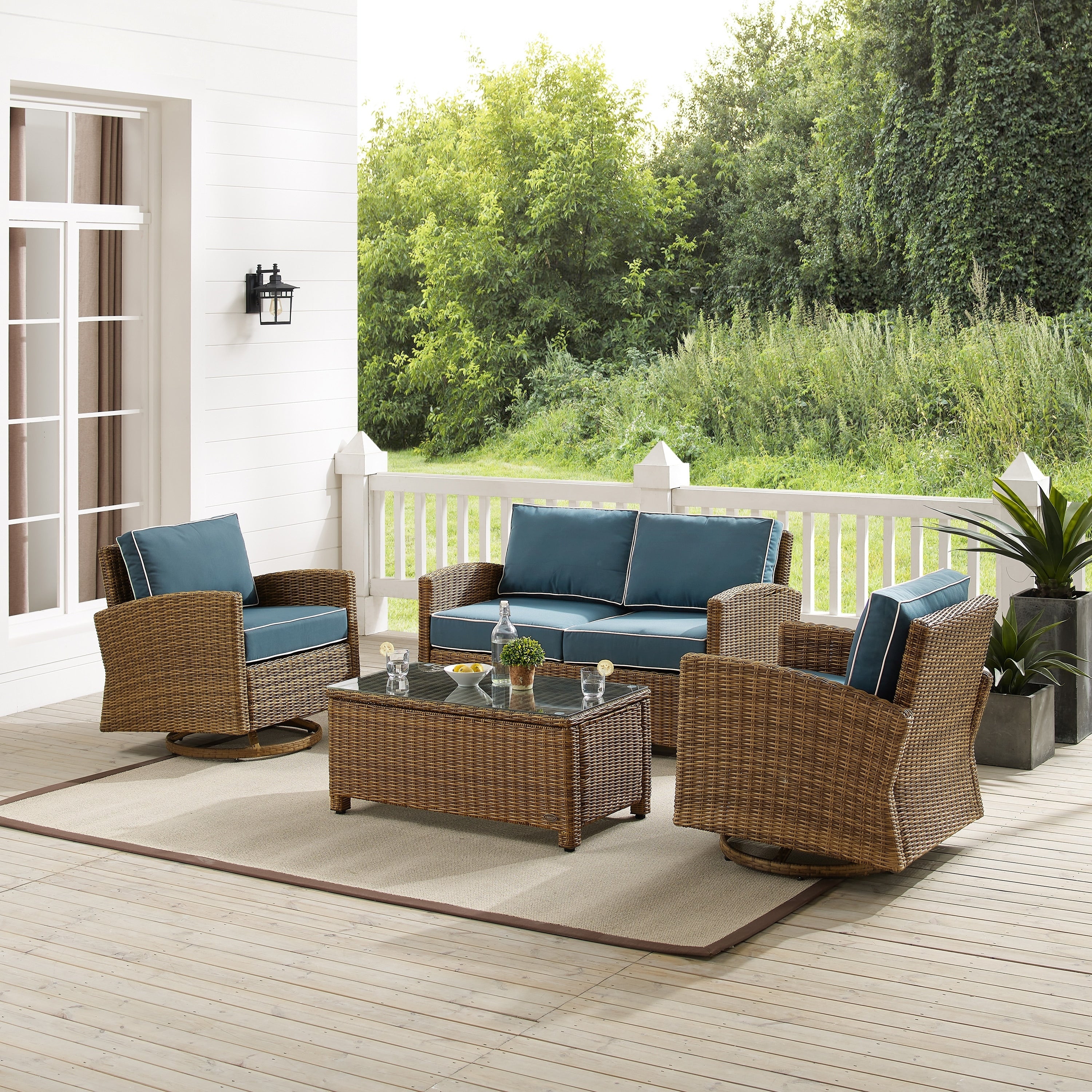 Ensemble de conversation pivotant à bascule Crosley Bradenton 4 pièces