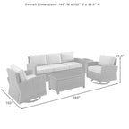 Ensemble canapé et fauteuil pivotant Crosley Bradenton 5 pièces