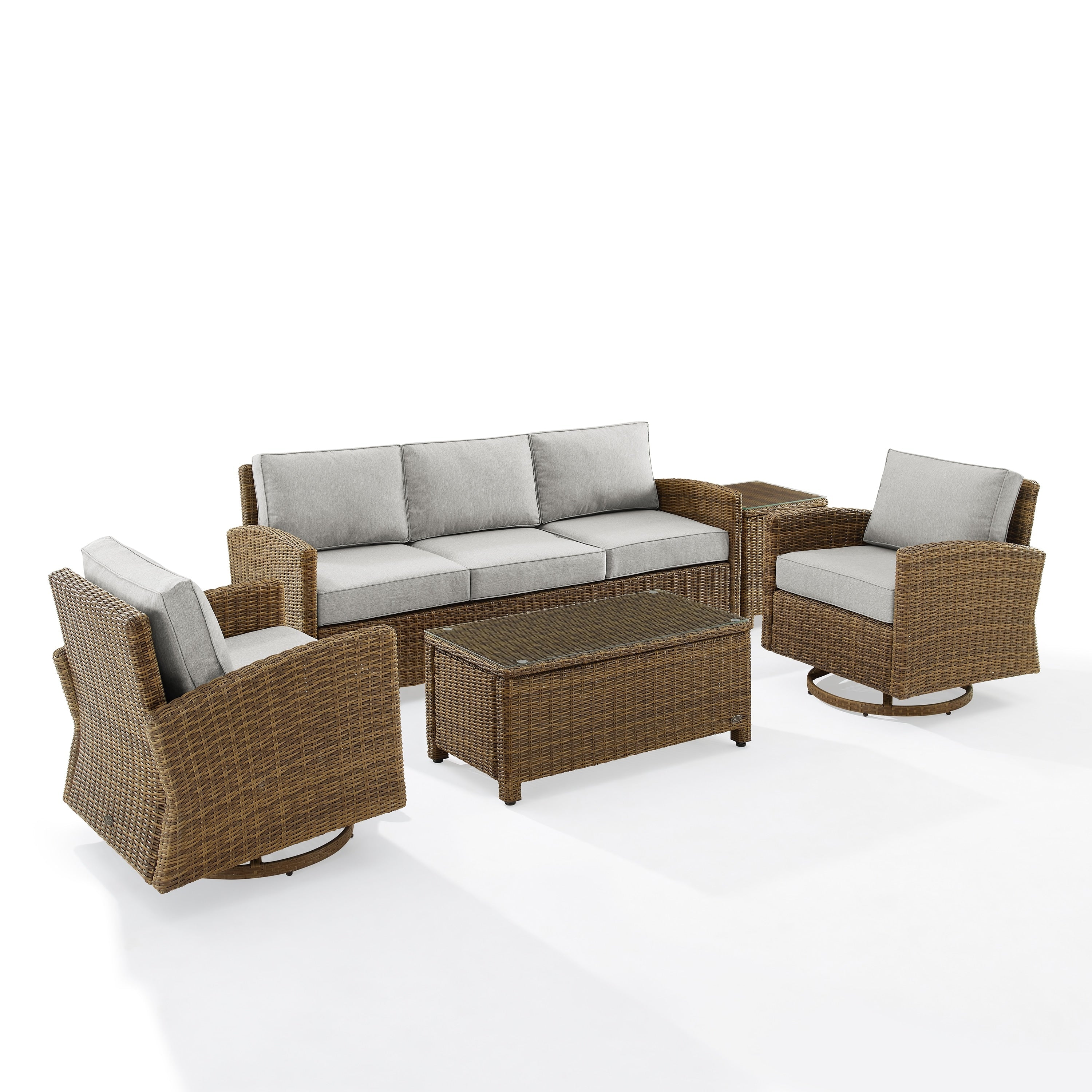 Ensemble canapé et fauteuil pivotant Crosley Bradenton 5 pièces