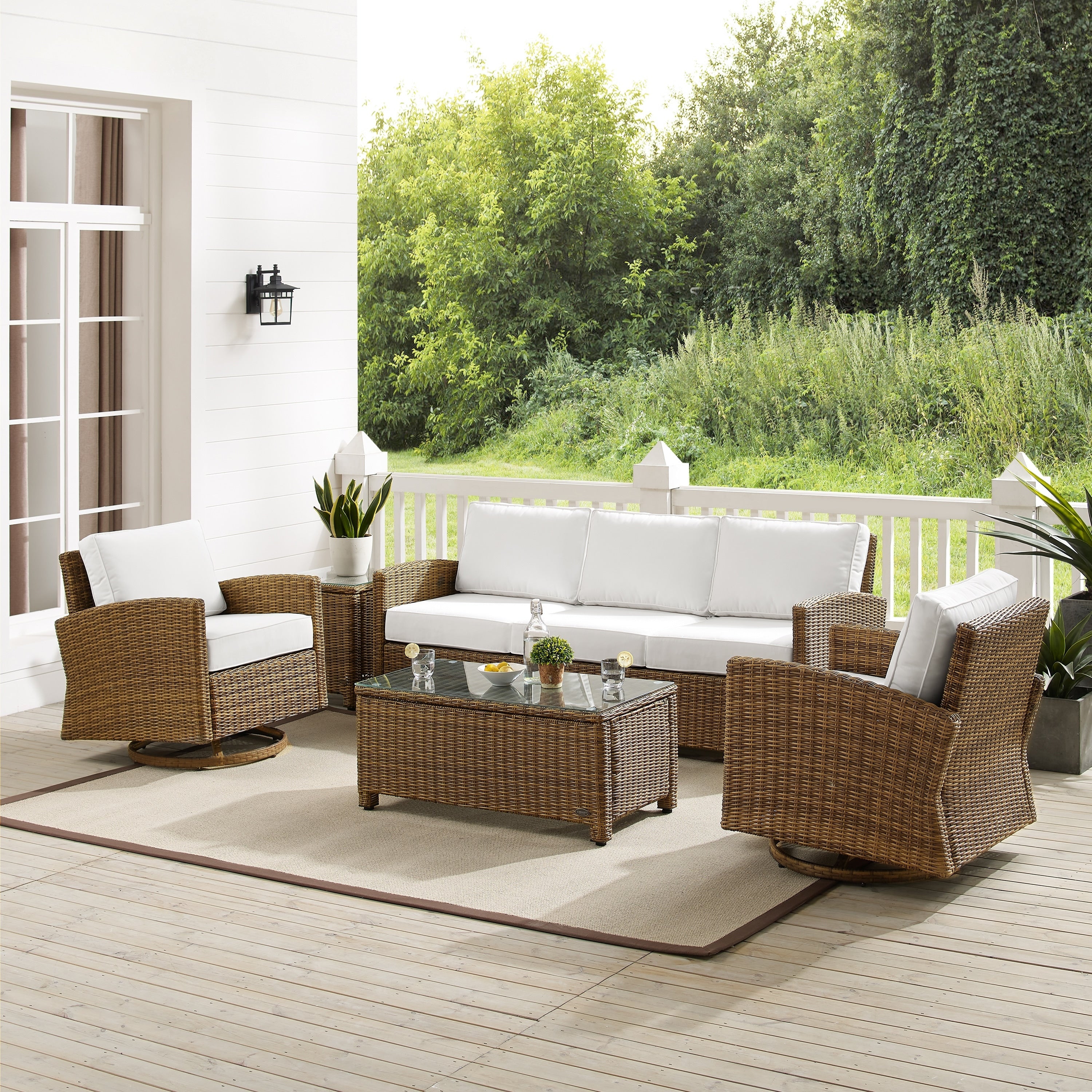 Ensemble canapé et fauteuil pivotant Crosley Bradenton 5 pièces