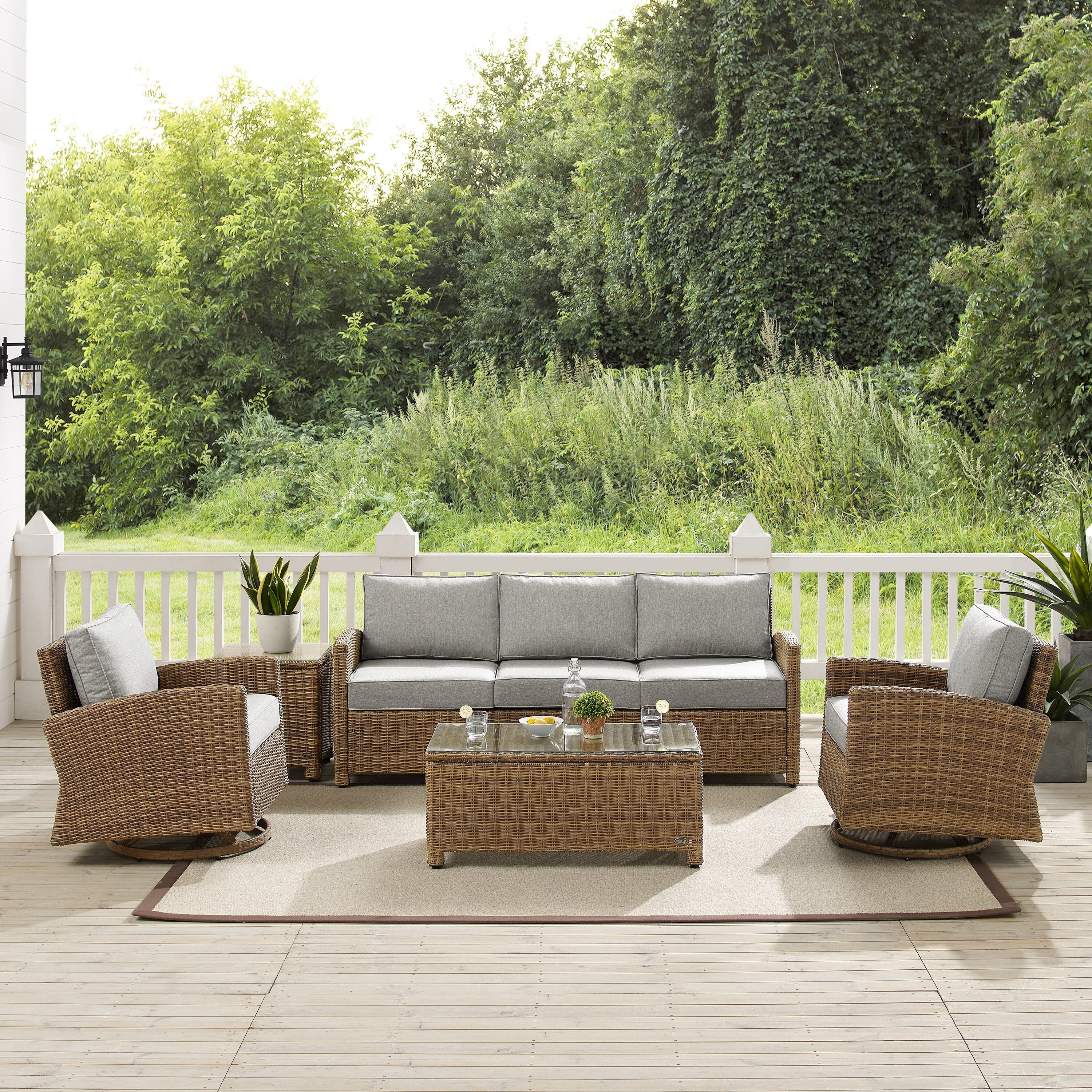 Ensemble canapé et fauteuil pivotant Crosley Bradenton 5 pièces