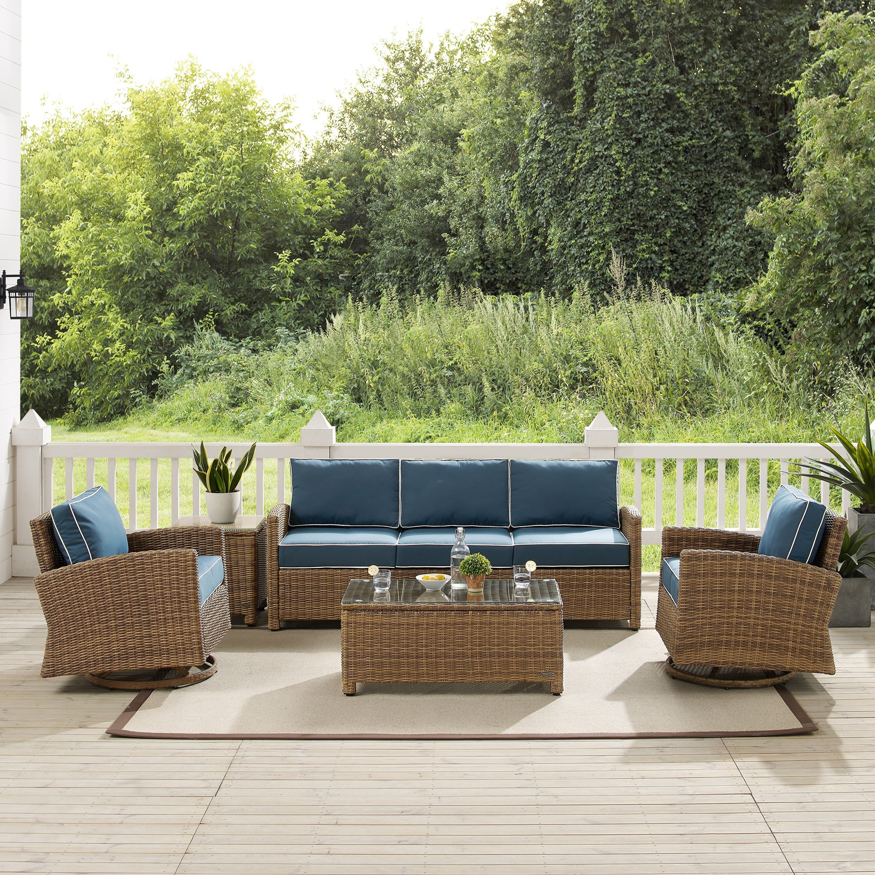 Ensemble canapé et fauteuil pivotant Crosley Bradenton 5 pièces
