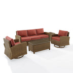 Ensemble canapé et fauteuil pivotant Crosley Bradenton 5 pièces