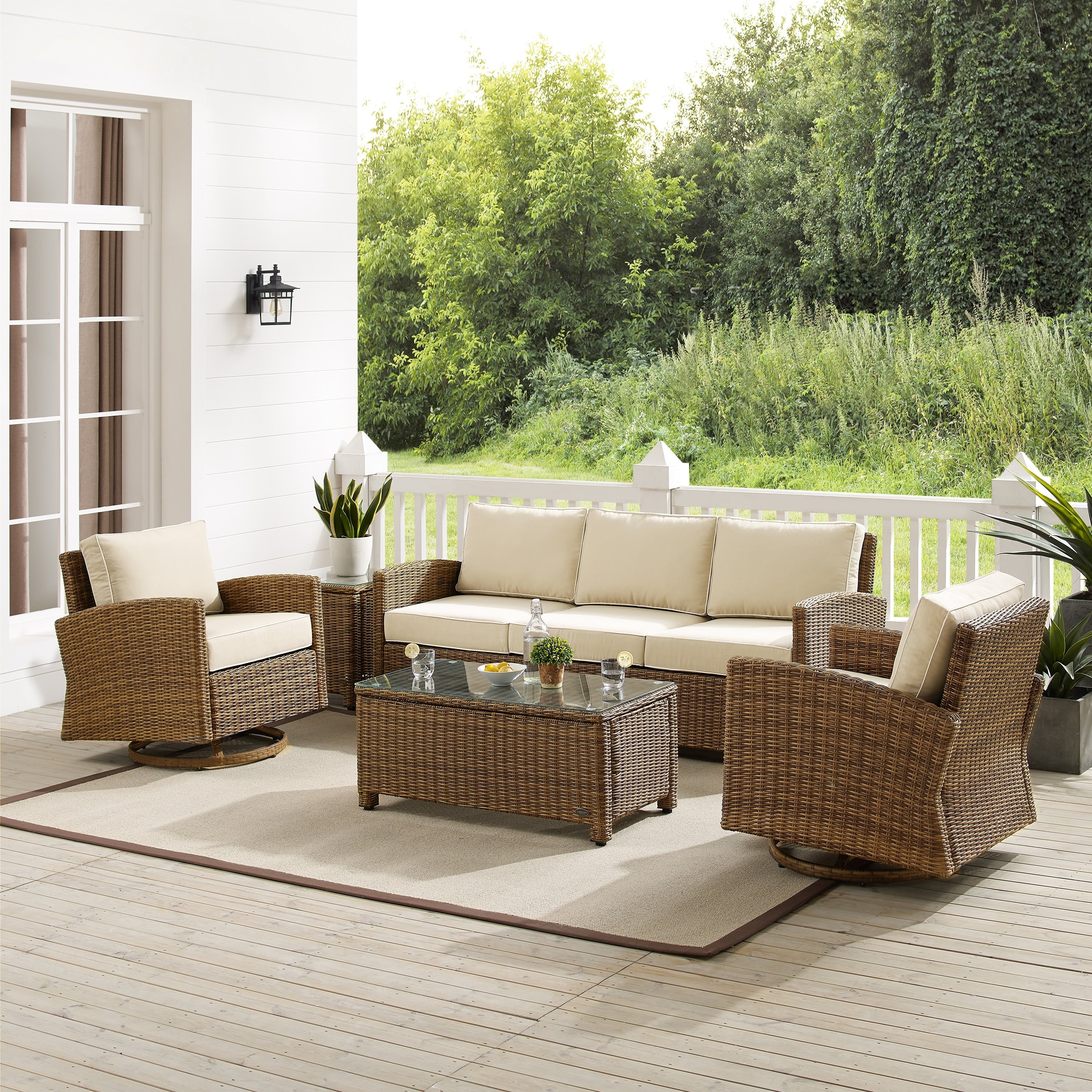 Ensemble canapé et fauteuil pivotant Crosley Bradenton 5 pièces
