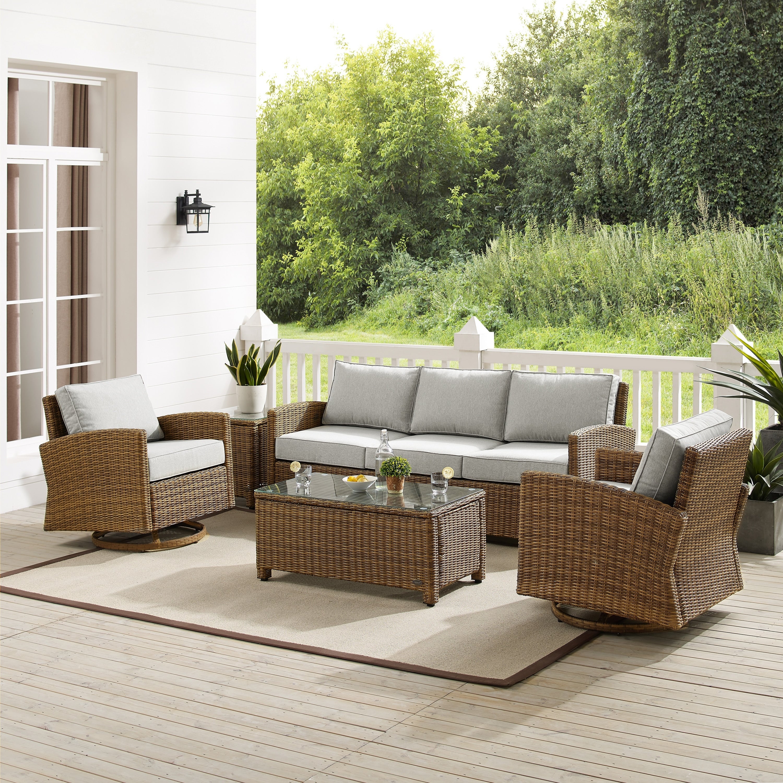 Ensemble canapé et fauteuil pivotant Crosley Bradenton 5 pièces