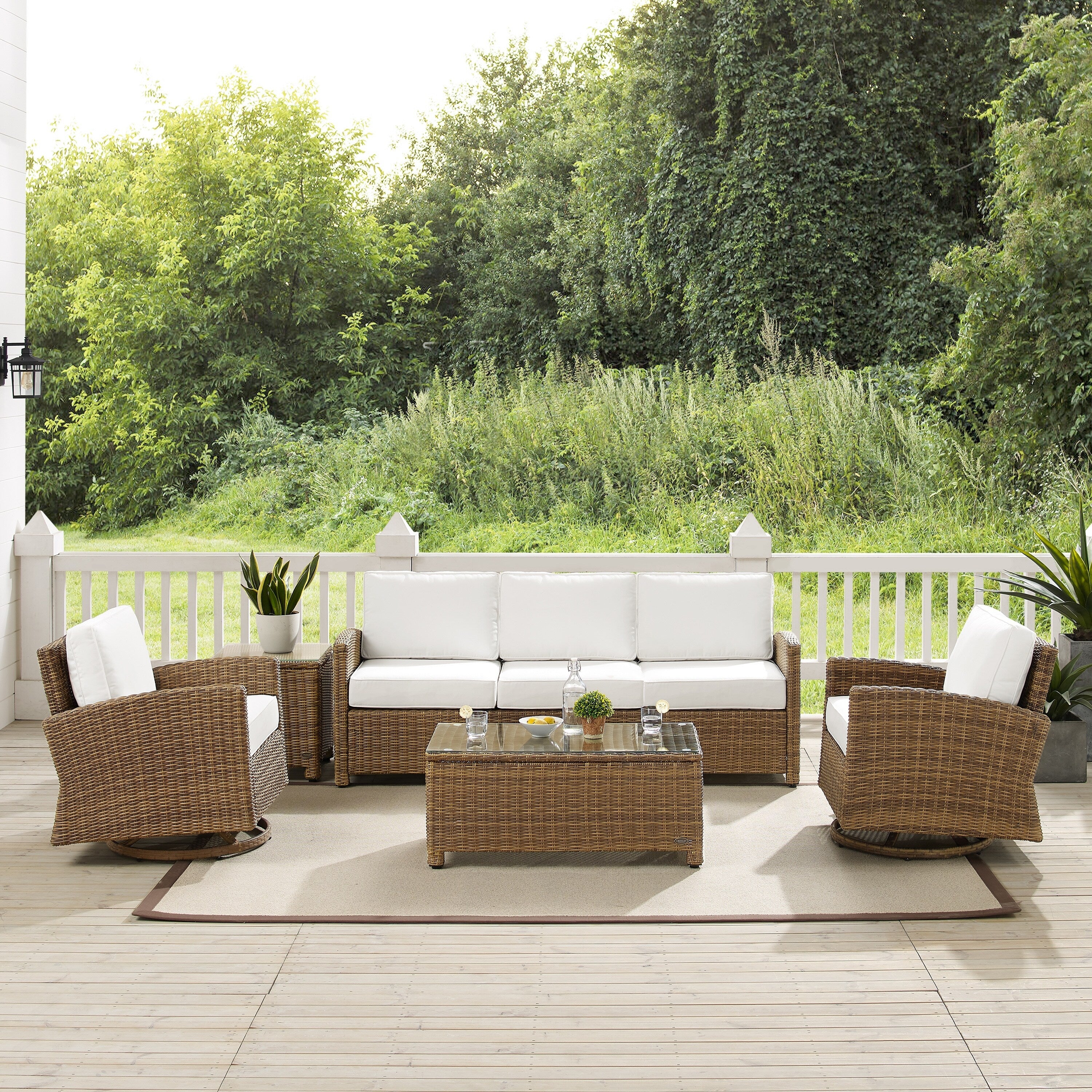 Ensemble canapé et fauteuil pivotant Crosley Bradenton 5 pièces
