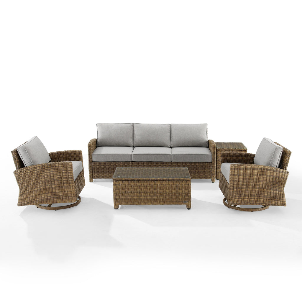 Ensemble canapé et fauteuil pivotant Crosley Bradenton 5 pièces