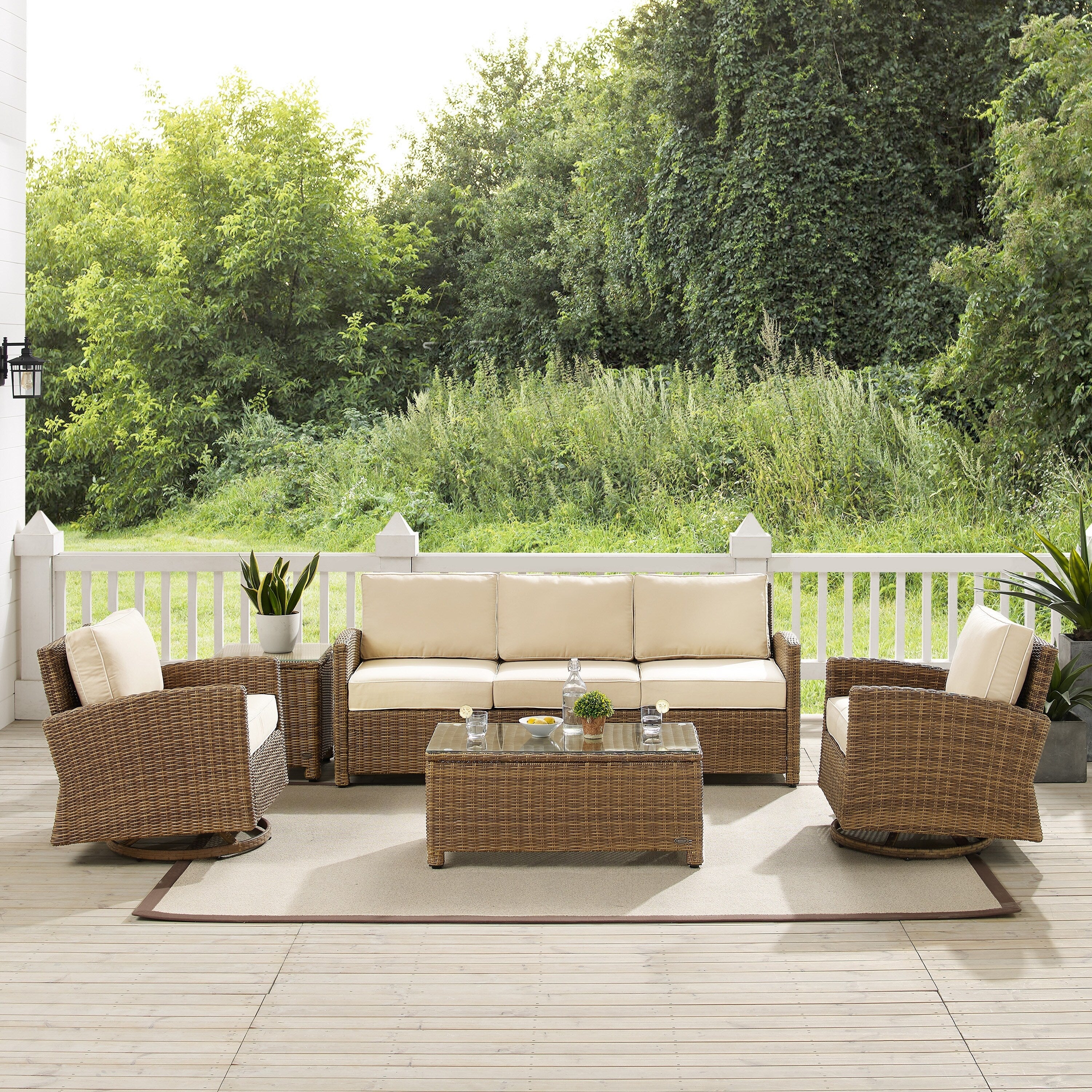 Ensemble canapé et fauteuil pivotant Crosley Bradenton 5 pièces