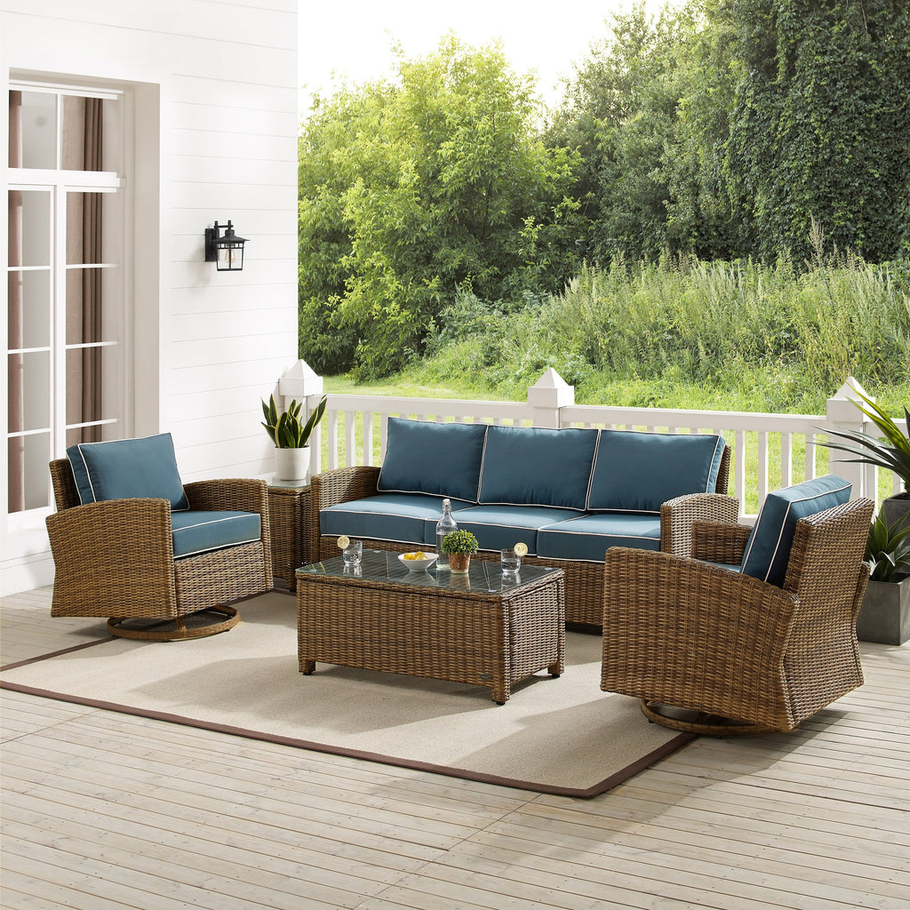 Ensemble canapé et fauteuil pivotant Crosley Bradenton 5 pièces
