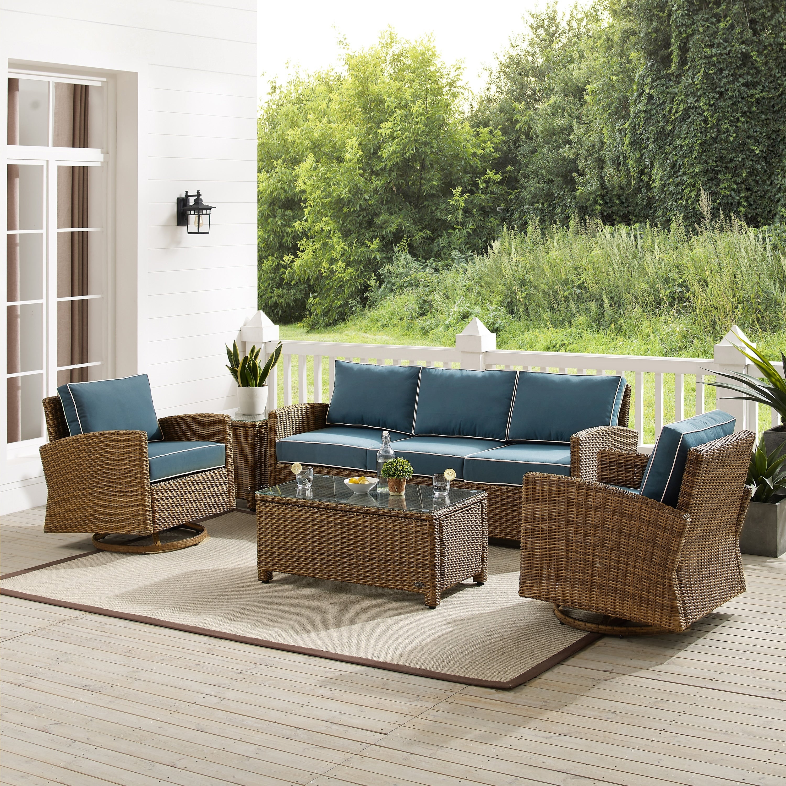 Ensemble canapé et fauteuil pivotant Crosley Bradenton 5 pièces