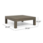 Ensemble de canapés d'extérieur 3 places en bois d'acacia Brava avec table basse et coussins par Christopher Knight Home