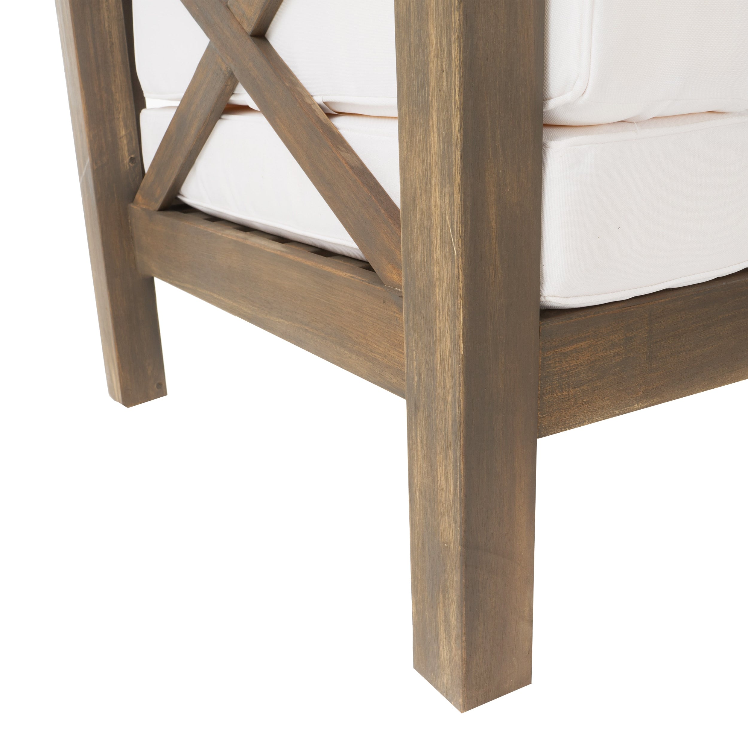 Ensemble de salon d'extérieur sectionnel Brava en acacia par Christopher Knight Home - 88,50 L x 88,50 l x 26,50 H